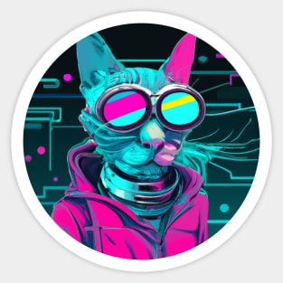 Cyberpunk Cat Sticker